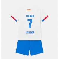 Camiseta Barcelona Ferran Torres #7 Visitante Equipación para niños 2023-24 manga corta (+ pantalones cortos)